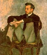 Portrait of Renoir Frederic Bazille